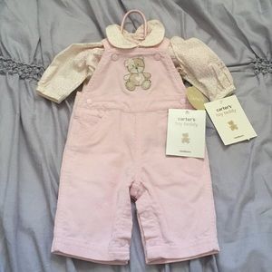 Carters Newborn Overalls & Top Set (New W/Tags)